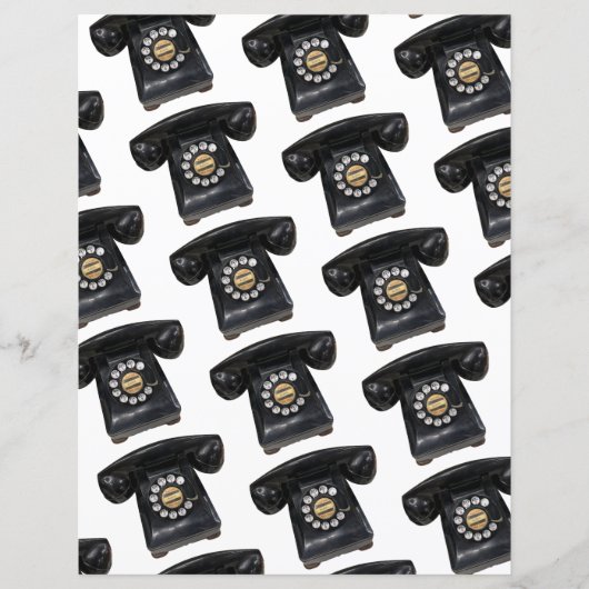 Vintage Black Rotary Phone (Front)