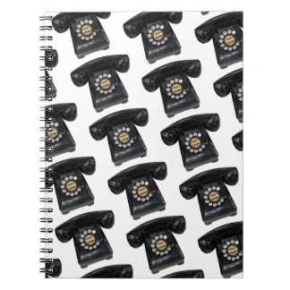 Vintage Black Rotary Phone Notebook