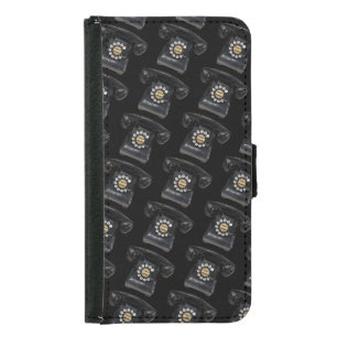 Vintage Black Rotary Phone Samsung Galaxy S5 Wallet Case