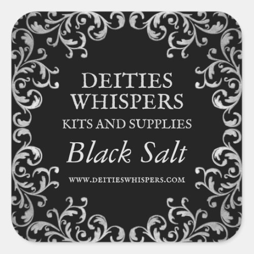 Vintage Black Salt Labels