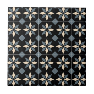 vintage black star arttiles ceramic tile
