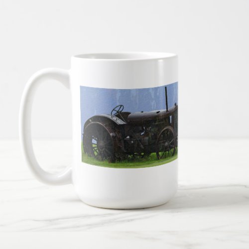 Vintage Black tractor _ Farm Vehicle Coffee Mug