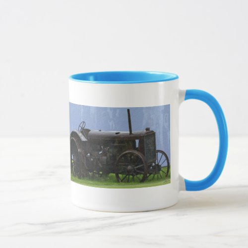 Vintage Black tractor _ Farm Vehicle Mug