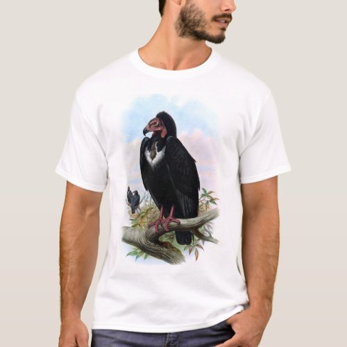 Vintage Black Vulture Bird T_Shirt