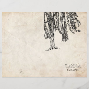 Vintage Black Weeping Willow Program Cover