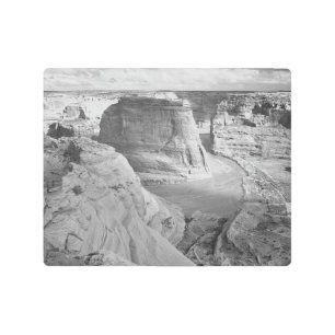 Vintage Black White Ansel Adams Canyon Photograph Metal Print