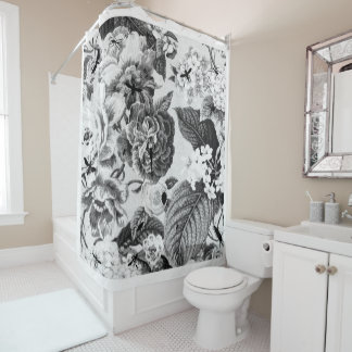 Vintage Black And White Shower Curtains | Zazzle Vintage Black And White Shower Curtains | Zazzle