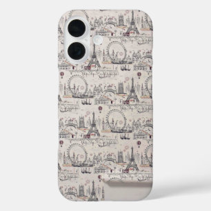 Vintage Black & White Europe Images Case-Mate iPho iPhone 16 Case