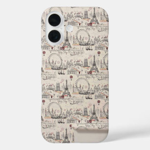 Vintage Black & White Europe Images iPhone 16 Case