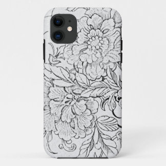 Vintage Black & White Floral iPhone 11 Case