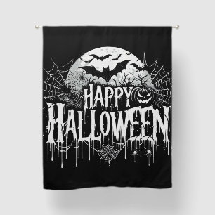 Vintage Black & White Halloween art Blackout Curtains