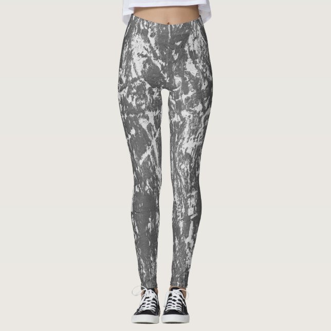 Vintage Black & White Leggings  (Front)