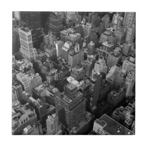 Vintage Black & White New York City Ceramic Tile