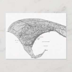 Vintage Black & White Provincetown Postcard