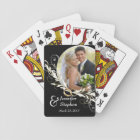 Vintage Black & White Wedding Photo Playing Cards
