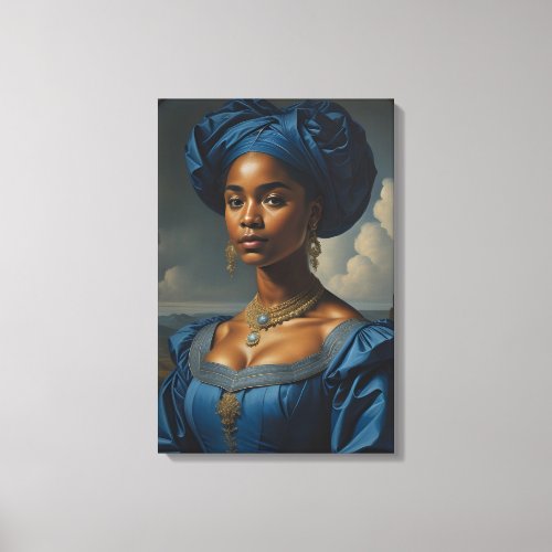 Vintage Black Woman from the 1800s Canvas Print