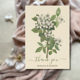 Vintage Blackberry Botanical Watercolor Thanks Card