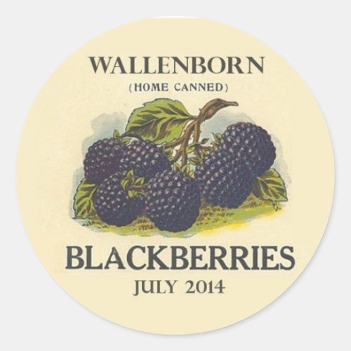 Vintage Blackberry Jam Label
