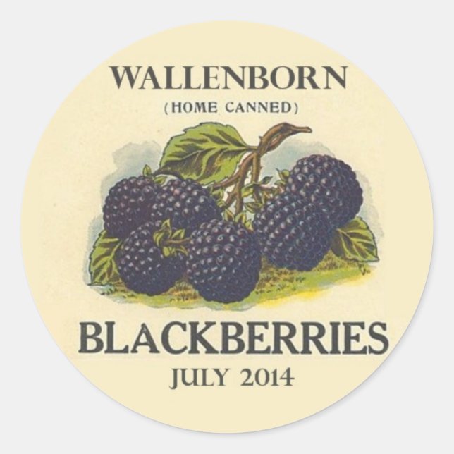 Vintage Blackberry Jam Label (Front)
