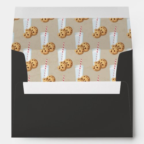 Vintage Blackboard Milk and Cookies Birthday Party Envelope