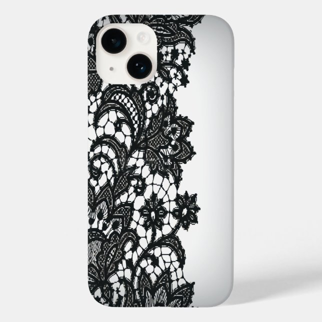 Vintage blackLace white Paris fashion iPhone5case Case-Mate iPhone Case (Back)