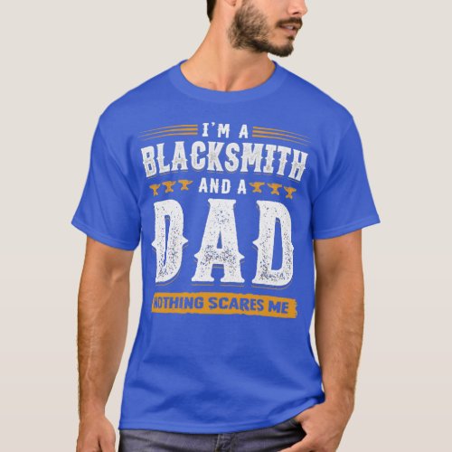 Vintage Blacksmithing Dad Blacksmiths Gift for Fat T_Shirt