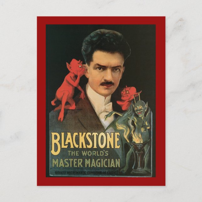 Vintage Blackstone The World's Master Magician Postcard (Front)