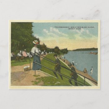 Vintage Blanc Island Detroit River Postcard by archemedes at Zazzle