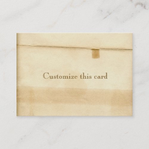Vintage Blank Aged Paper Stained Distressed Business Card