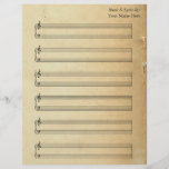 Vintage Blank Sheet Music  Piano Staves at Zazzle