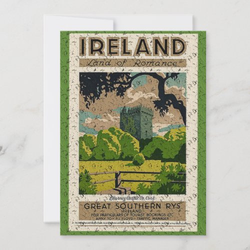 Vintage Blarney Castle Greeting Card