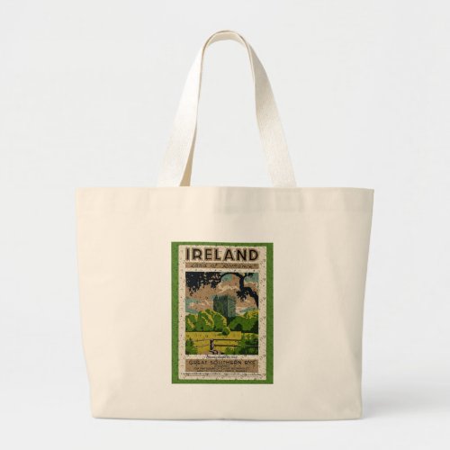 Vintage Blarney Castle Large Tote Bag