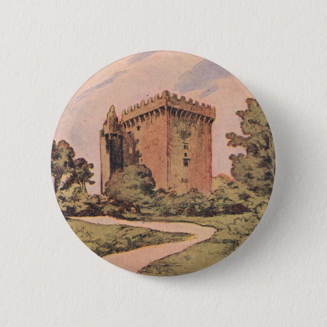 Vintage Blarney Castle Pinback Button (Front)