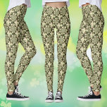 Vintage Blarney Castle & Shamrocks Kaleidoscope Leggings<br><div class="desc">Modern St. Patrick's Day celebration with this item. This design looks good on any product. ⭐PERSONALIZE this template with your artwork. ⭐EDIT it further to make more changes. ⭐TRANSFER this design to any product. Visit all my stores at bit.ly/SandyspiderStores (cut and paste).</div>