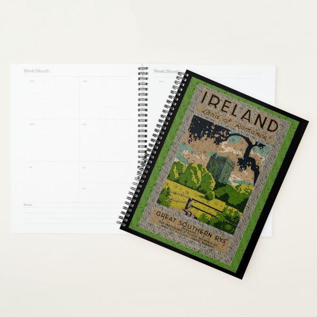 Vintage Blarney Castle Travel Poster Planner (Display)