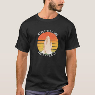Vintage, Blessed By God For 51 Years Birthday T-Shirt