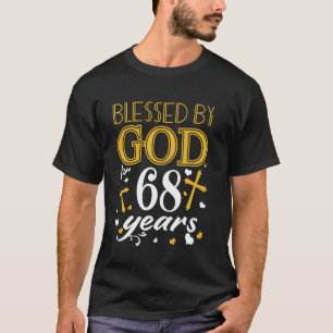 Vintage Blessed By God For 68 Years Happy 68th Bir T-Shirt