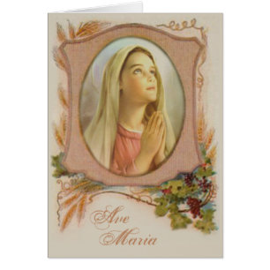 Vintage Blessed Virgin Mary Catholic Religious Cards