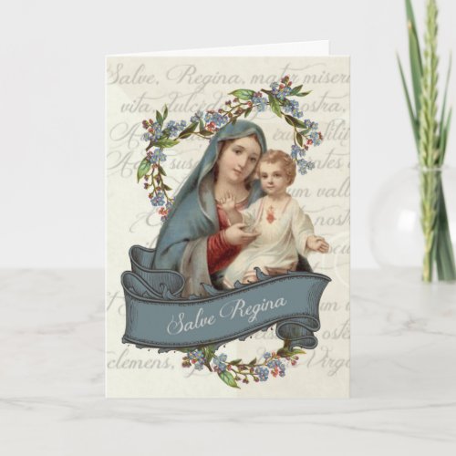 Vintage Blessed Virgin Mary Jesus Mothers Day Card