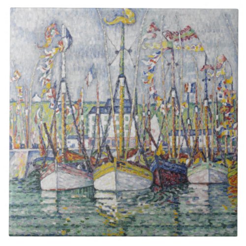 Vintage Blessing of the Tuna Fleet at Groix Ceramic Tile