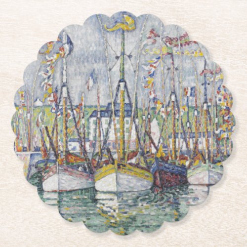 Vintage Blessing of the Tuna Fleet at Groix Paper Coaster
