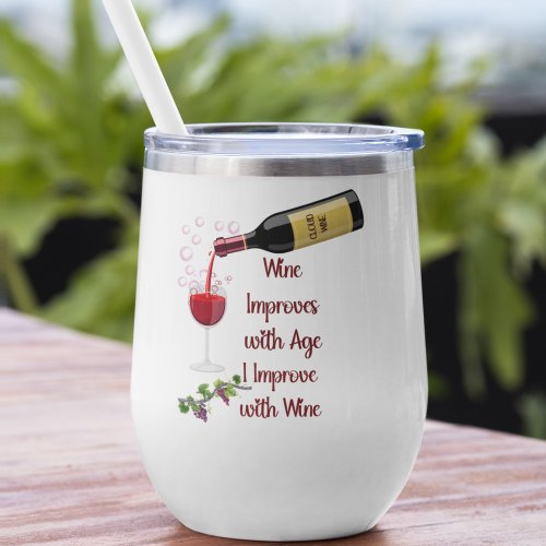 Vintage Bliss Wine Improves with Age Thermal Wine Tumbler