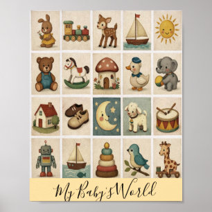 Vintage Block Custom Nursery Poster