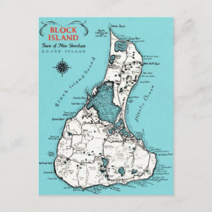 Vintage Block Island  Postcard