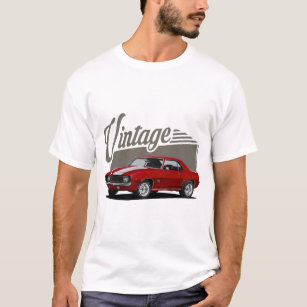 Vintage Block Red Camaro T-Shirt