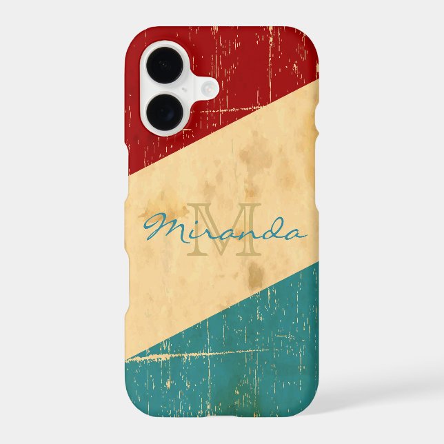 Vintage Blocks Iphone Case (Back)