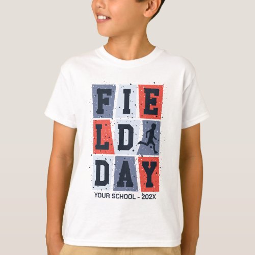 Vintage Blocks School Field Day Personalized T_Shirt