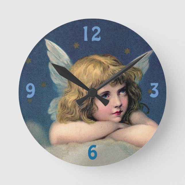 Vintage Blond Resting Angel Clock (Front)