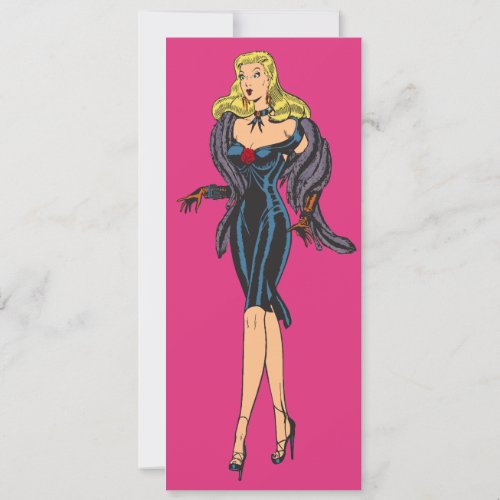 Vintage Blond Retro Glamor Girl Bachelorette Party Invitation