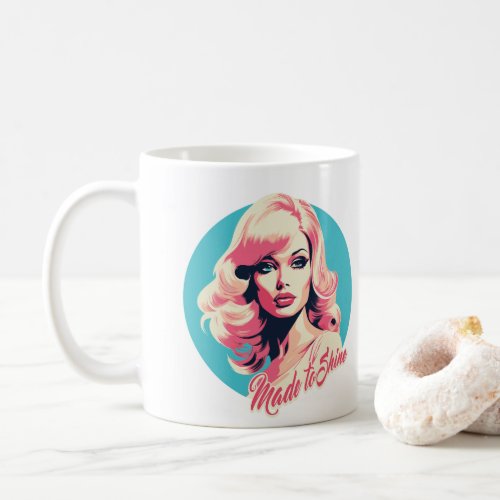 Vintage blonde woman design coffee mug